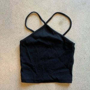 Zara black halter tank